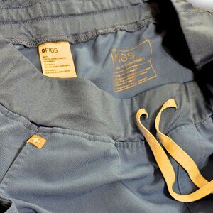 #10 FIGS Uman Scrub Pants Jogger with Knit Cuffs Women's Large Royal Blue